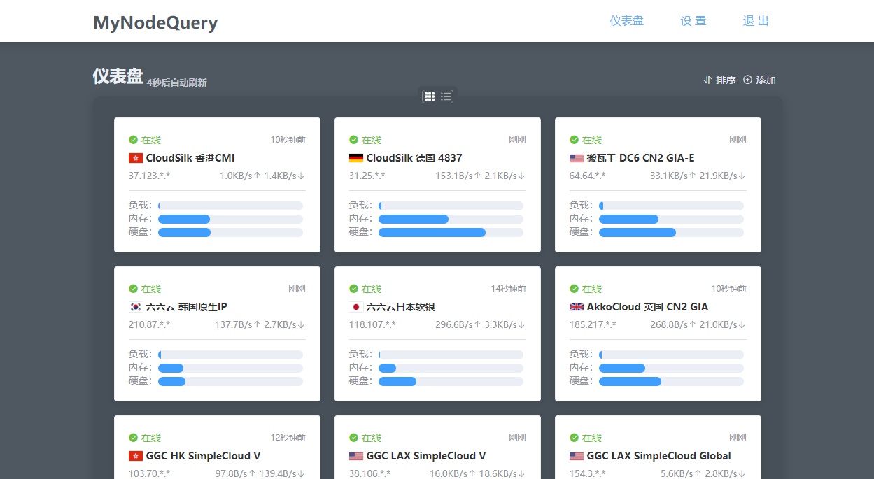 MyNodeQuery：一款简洁好用的探针 Docker 容器镜像