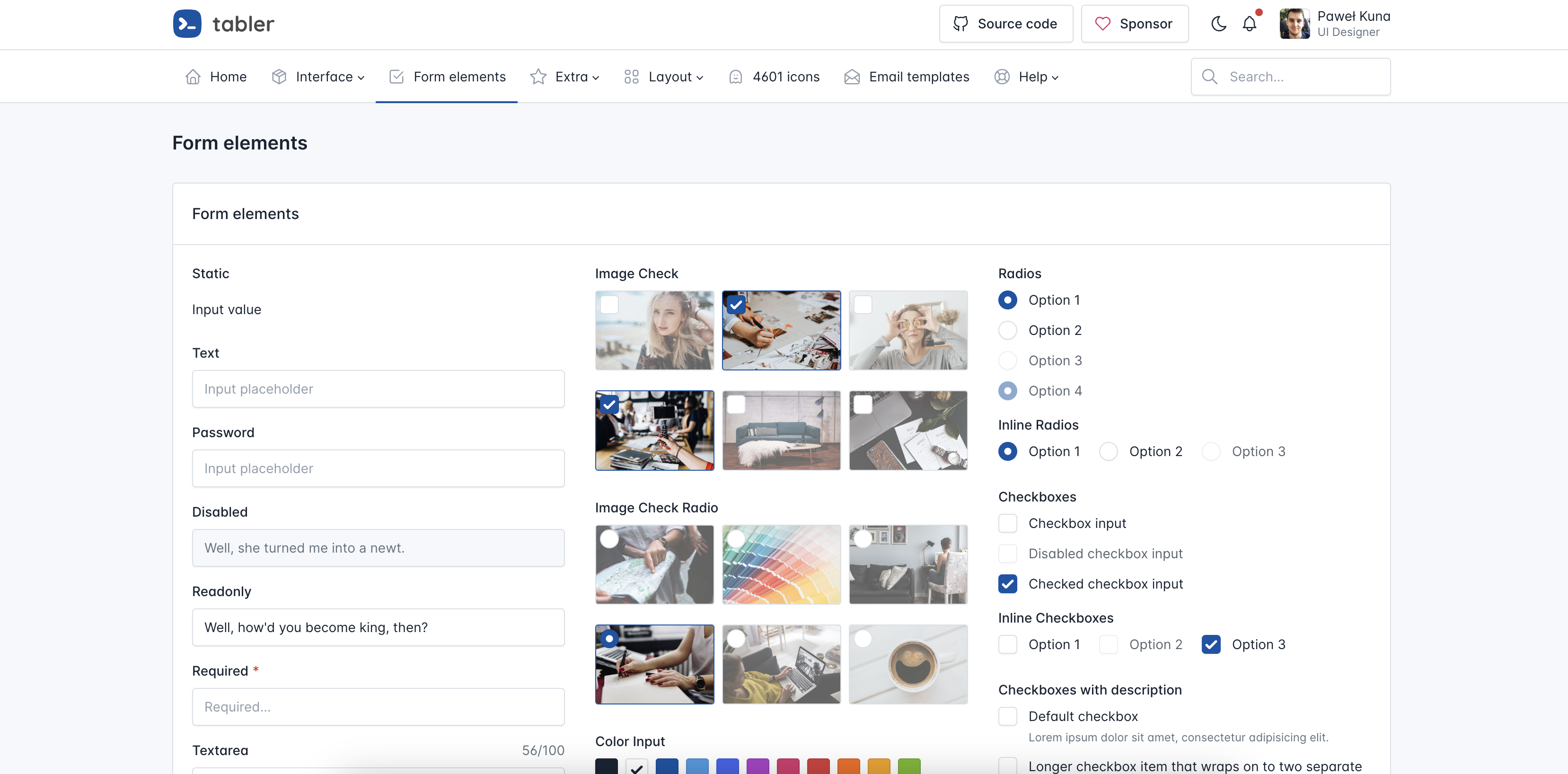 tabler：超受欢迎的开源免费后台模版 HTML + React 版