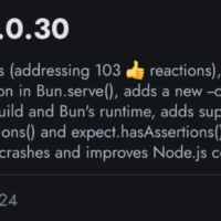 Bun v1.0.30 正式发布！即将提供 Windows 稳定版本