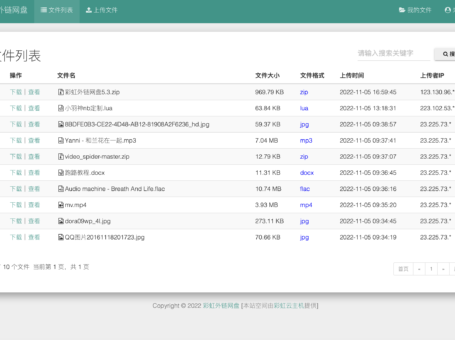 彩虹外链网盘V5.3更新 新增用户系统与分块上传