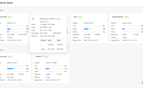 SimpleServerStatus 又一款探针 极简探针