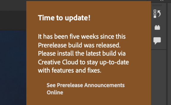 如何关掉 Mac 版 Photoshop 的更新提示：「Time to update! 」